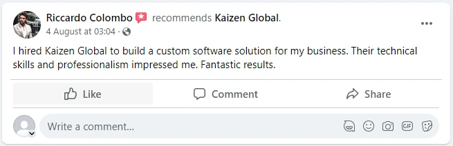 Customer Review on Custom software solutions