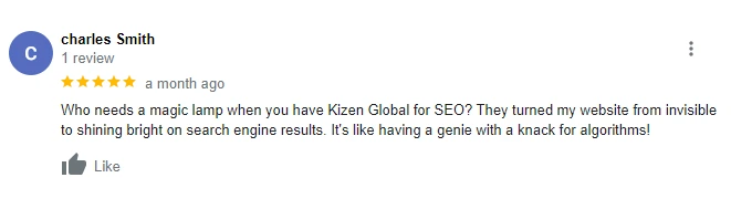 customer Review from Google on SEO Servcies